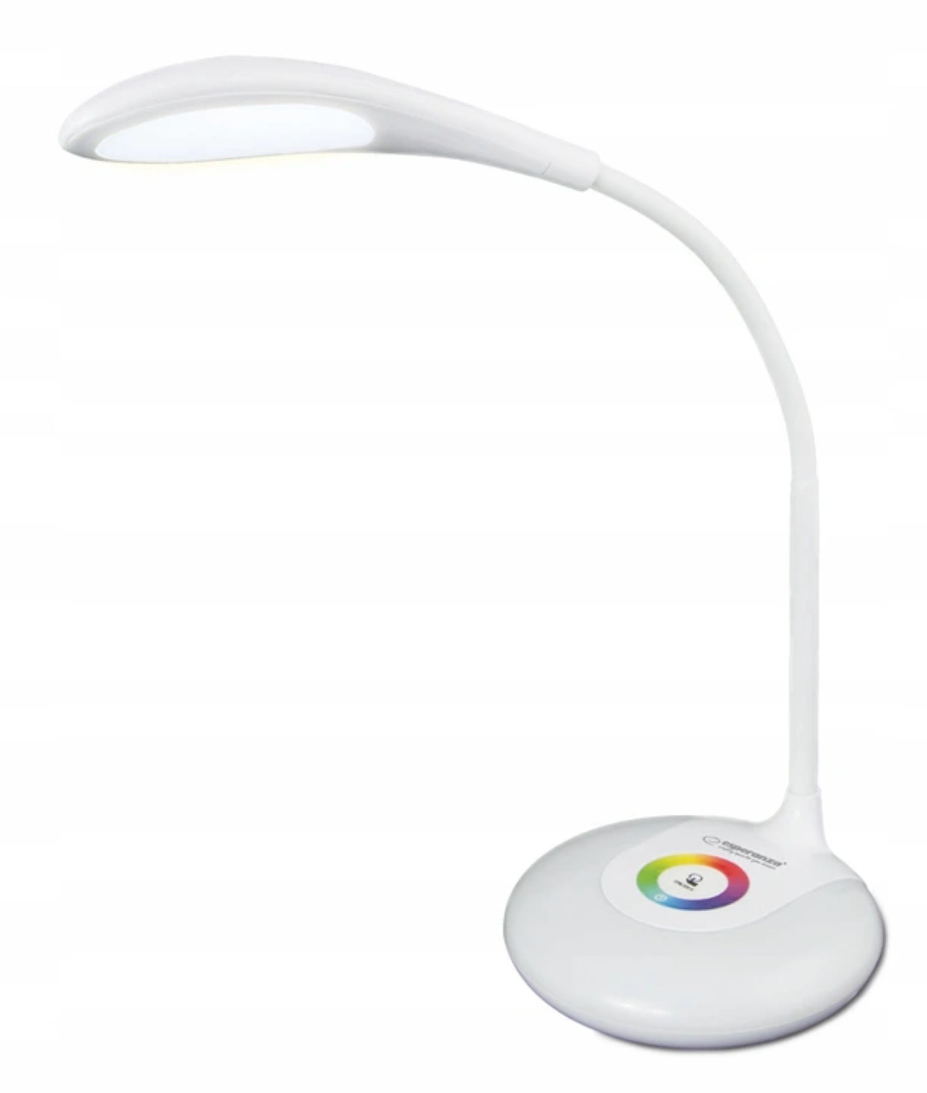 Stolová lampa Esperanza Altair, biela, výkon až 3 W